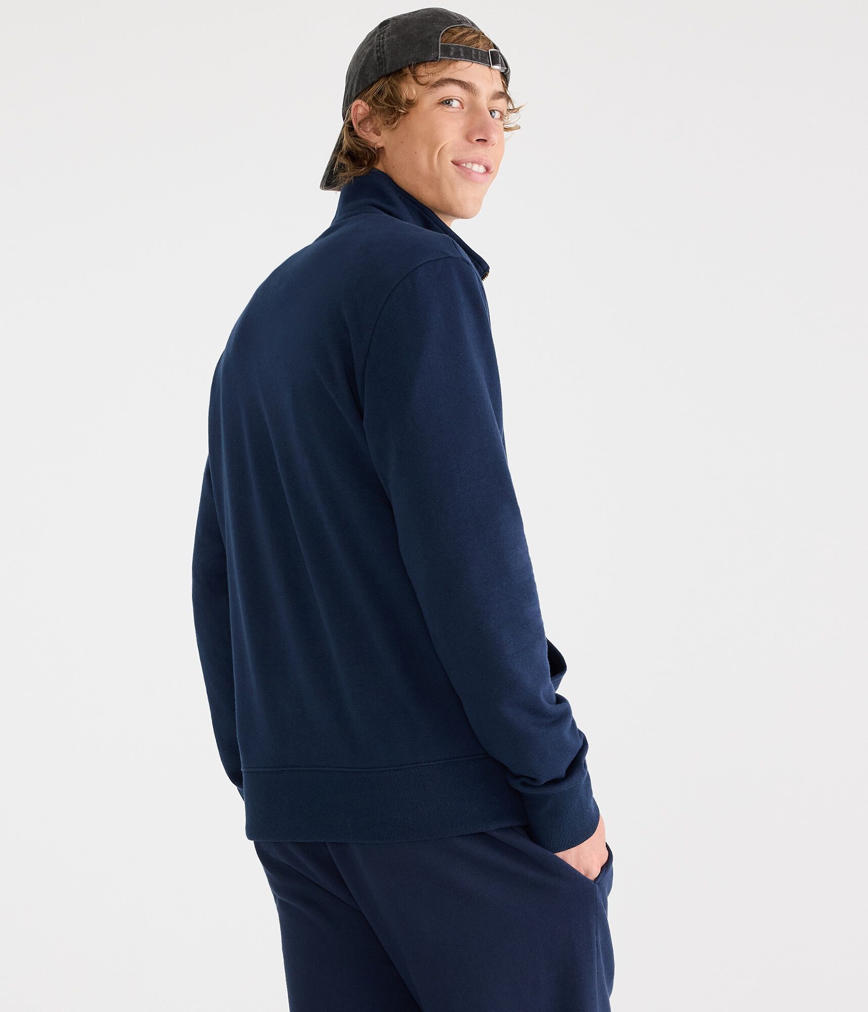 Aeropostale Bulldog Heritage Quarter-Zip Sweatshirt