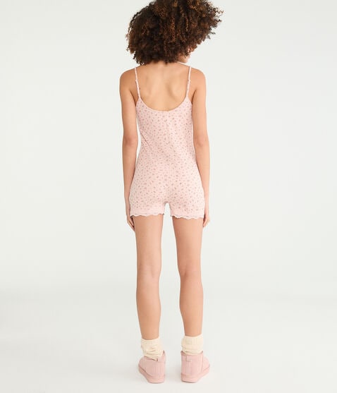 Waffle Knit Sleep Romper Waffle Knit Sleep Romper