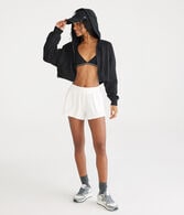 High-Rise Waffle Shorts