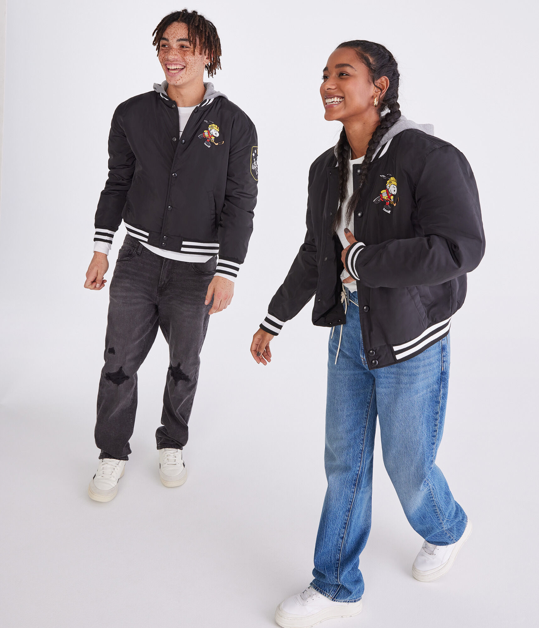 Peanuts® | Aéropostale Snoopy's Hockey Club Bomber Jacket