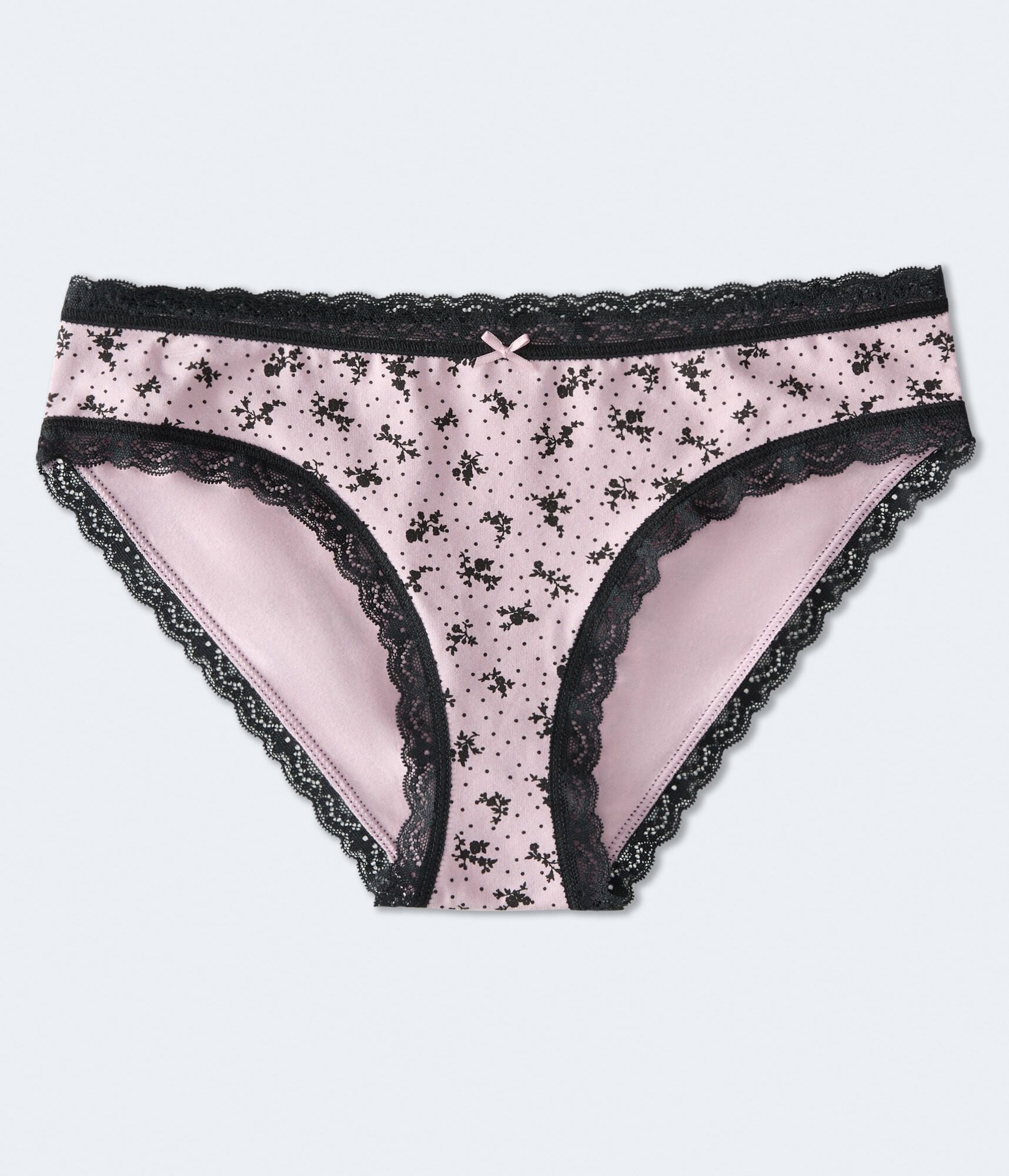 Floral Lace-Trim Hipster