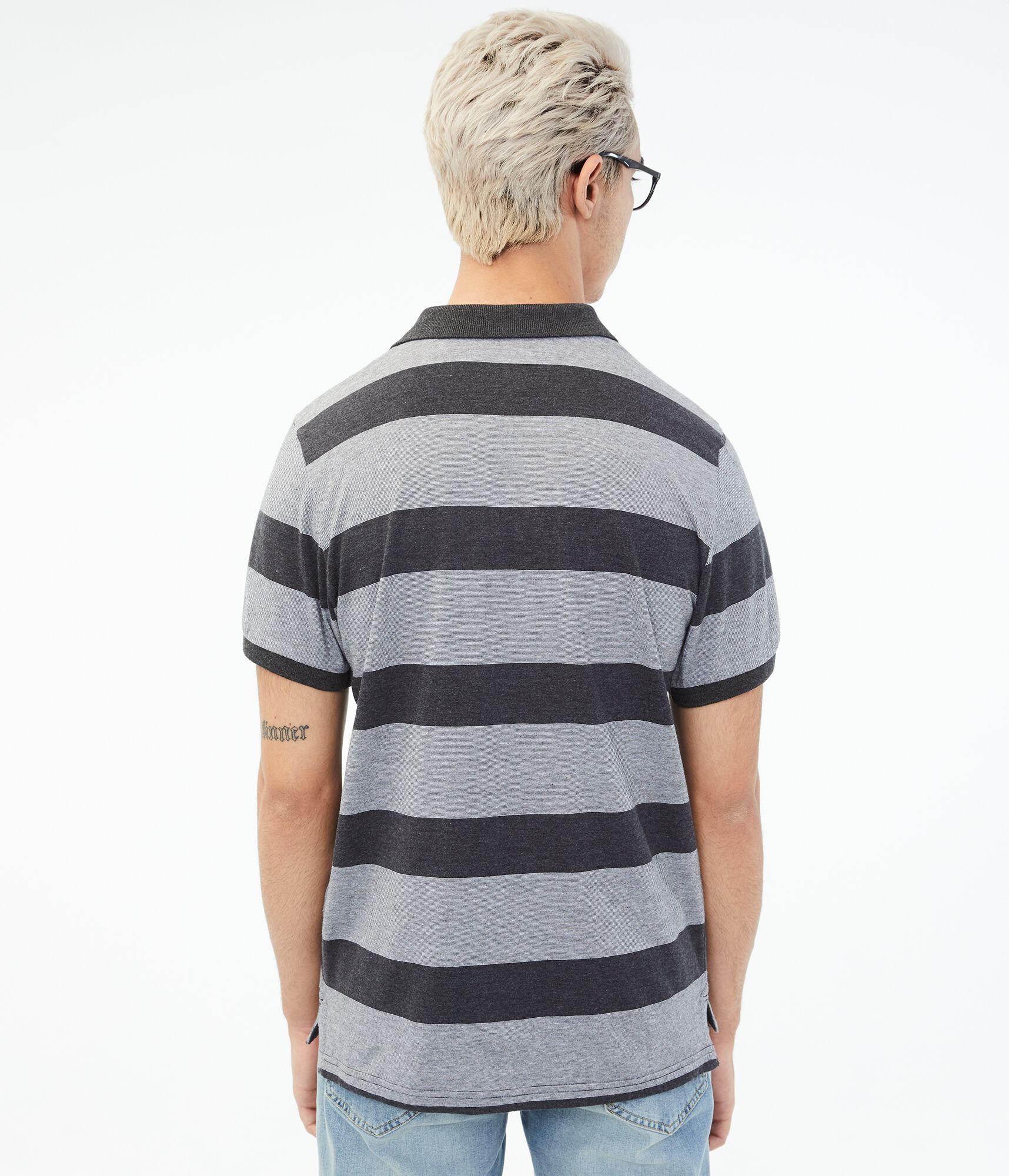 Thick Stripe Jersey Polo