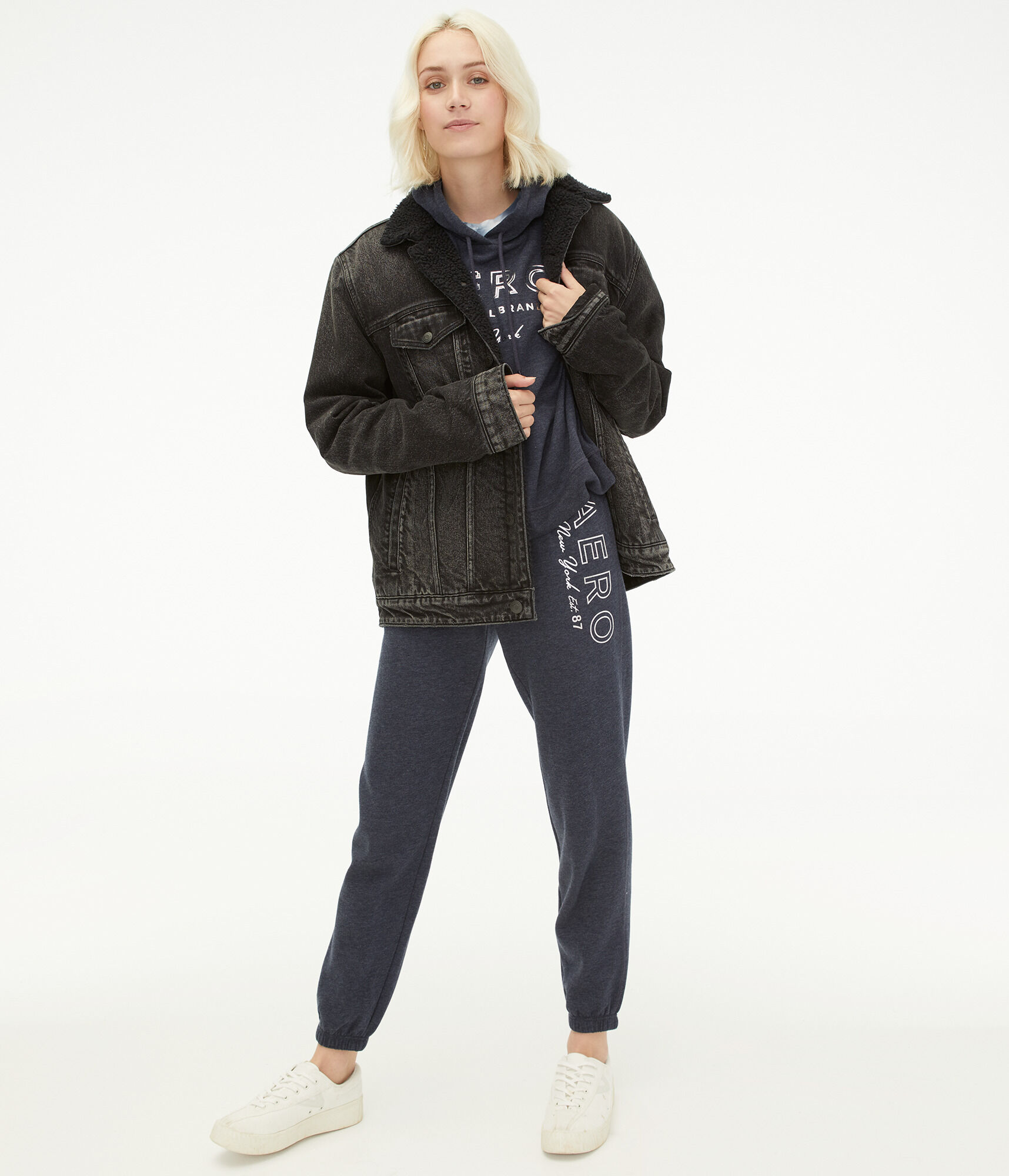 Aero New York Foil Cinched Sweatpants