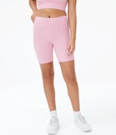 Ribbed High-Rise Bike Shorts