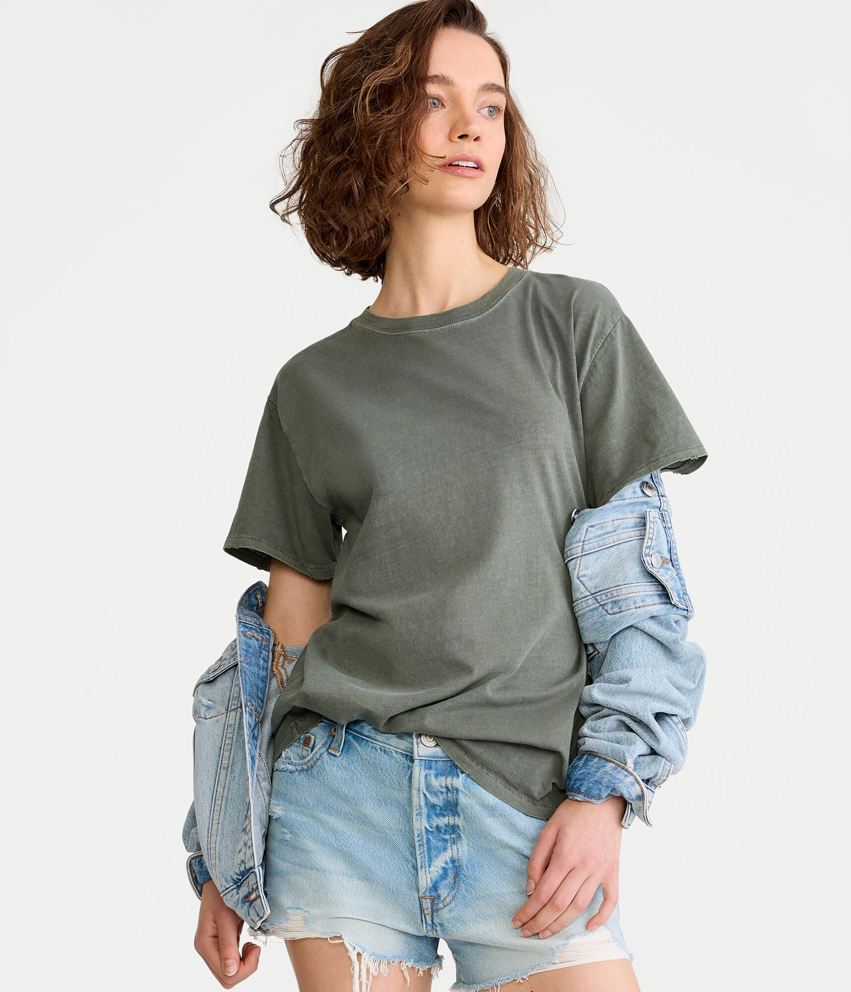 Washed Loose Fit Crew Tee