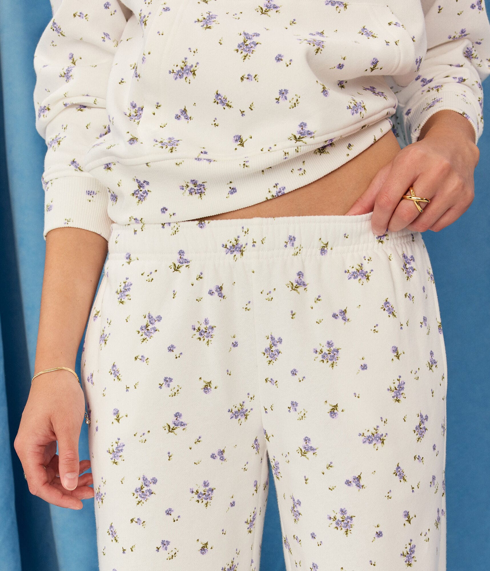 Demetra for Aero Floral Wide Leg Sweatpants