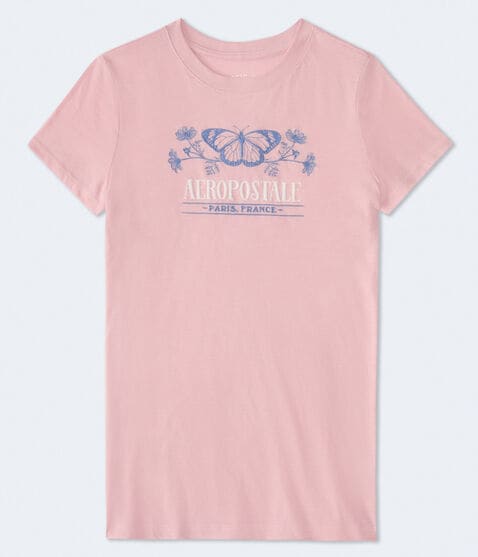 Aeropostale Paris Butterfly Graphic Tee Aeropostale Paris Butterfly Graphic Tee