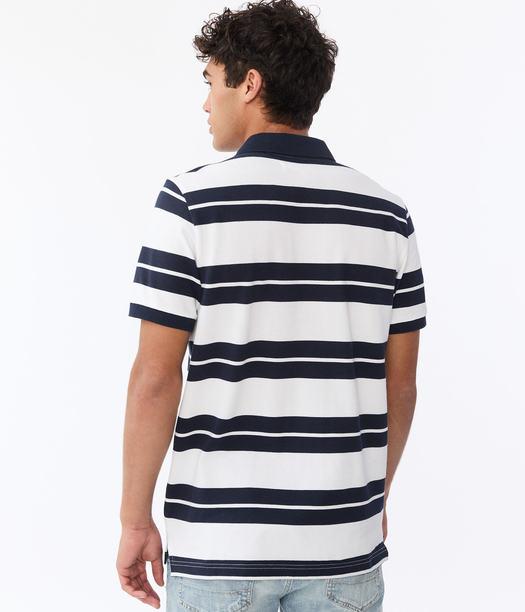 Thick Stripe Piqu&eacute; Polo