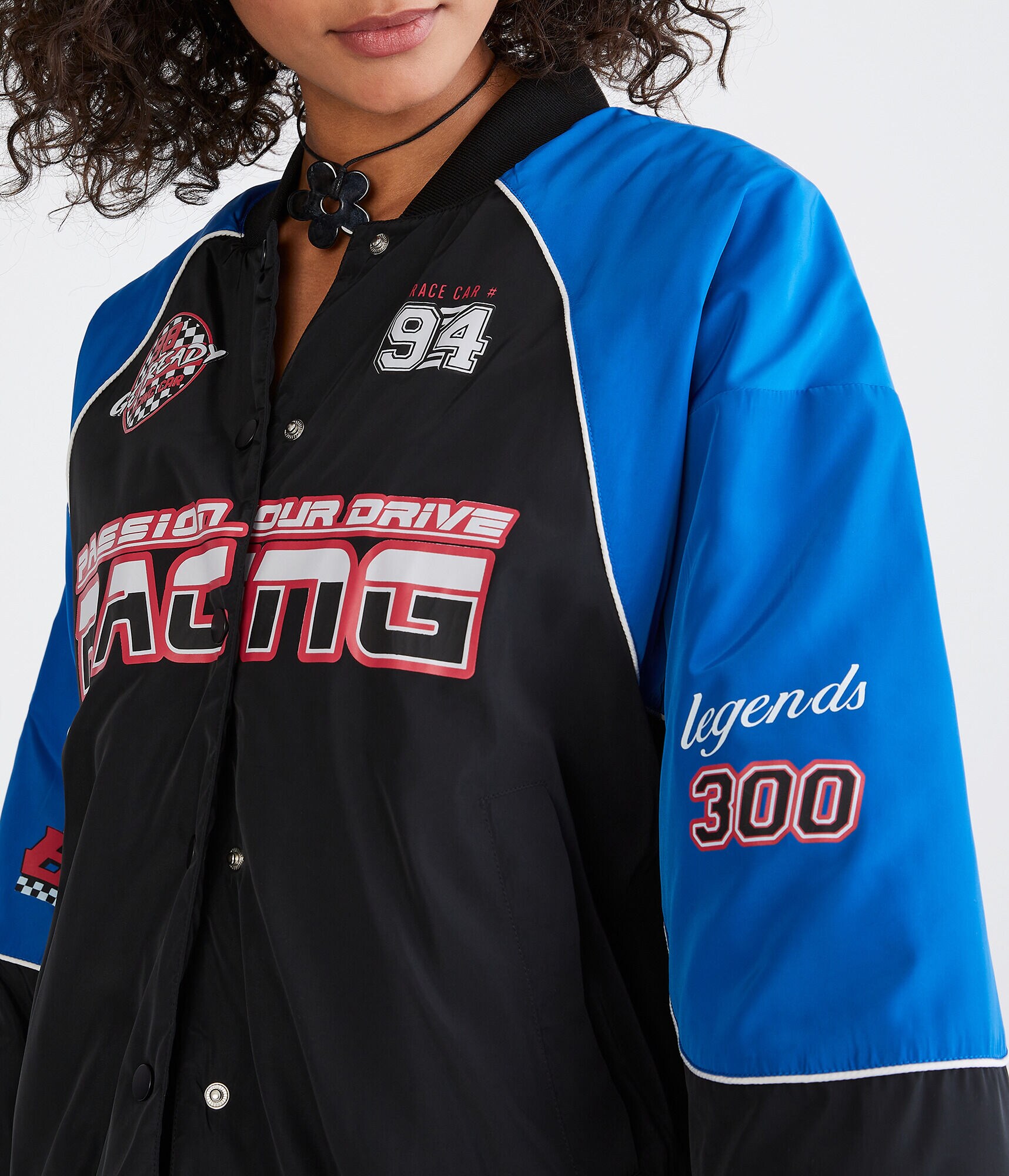 Colorblock Racing Bomber Jacket