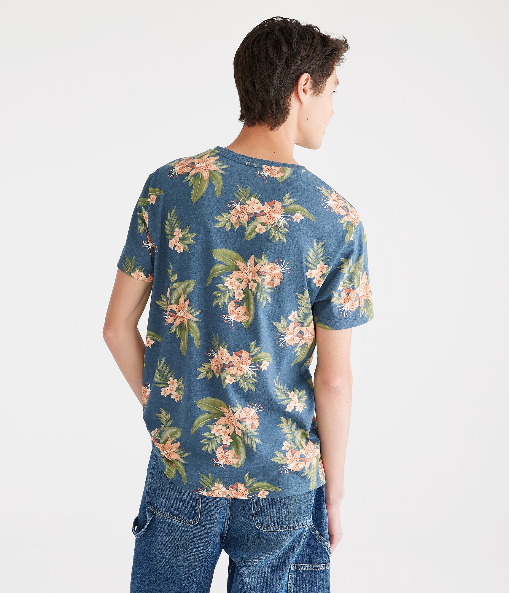 Tropical Floral Print Graphic Tee