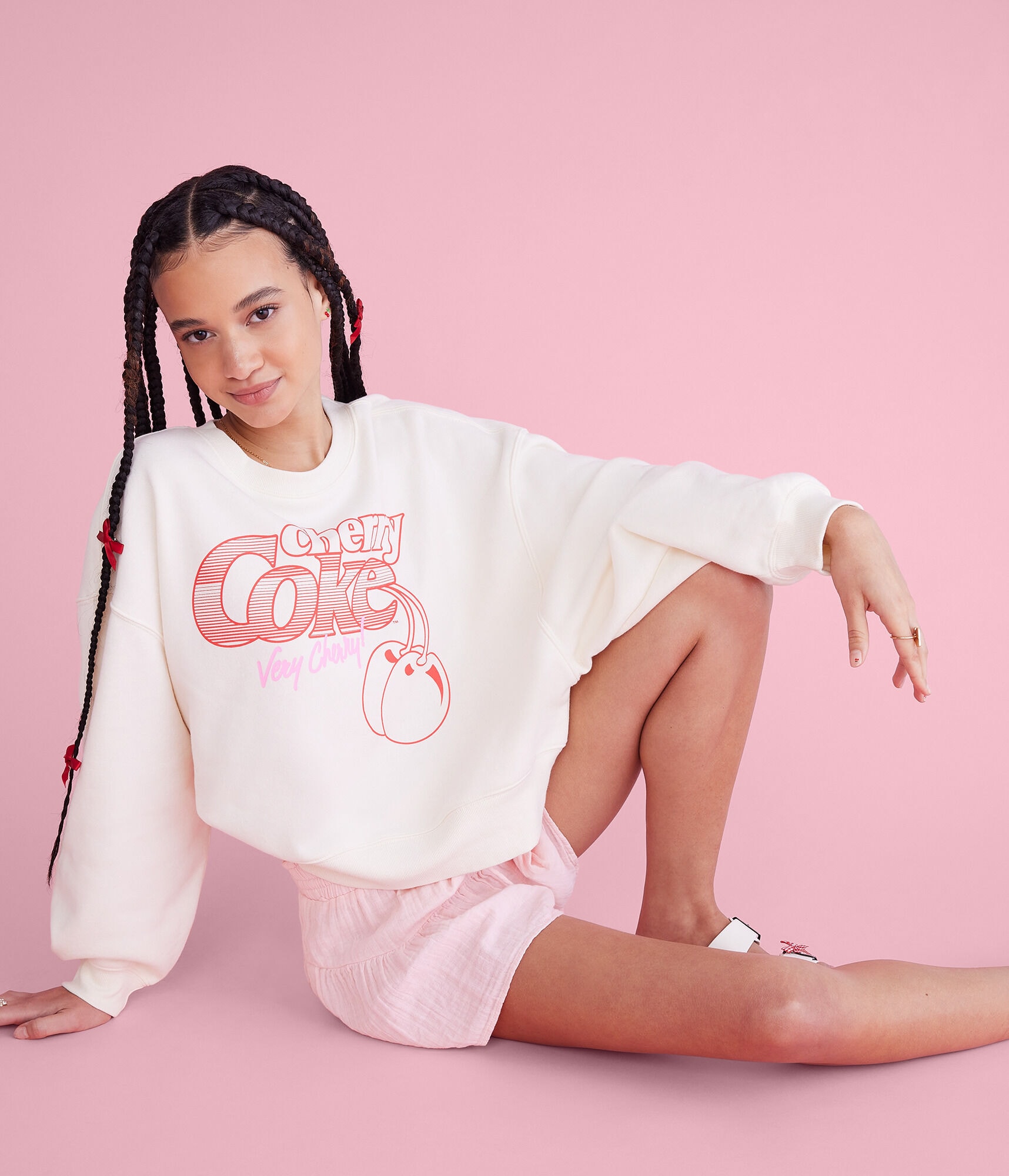 Cherry Coke Very Oversized Crew Sweatshirt