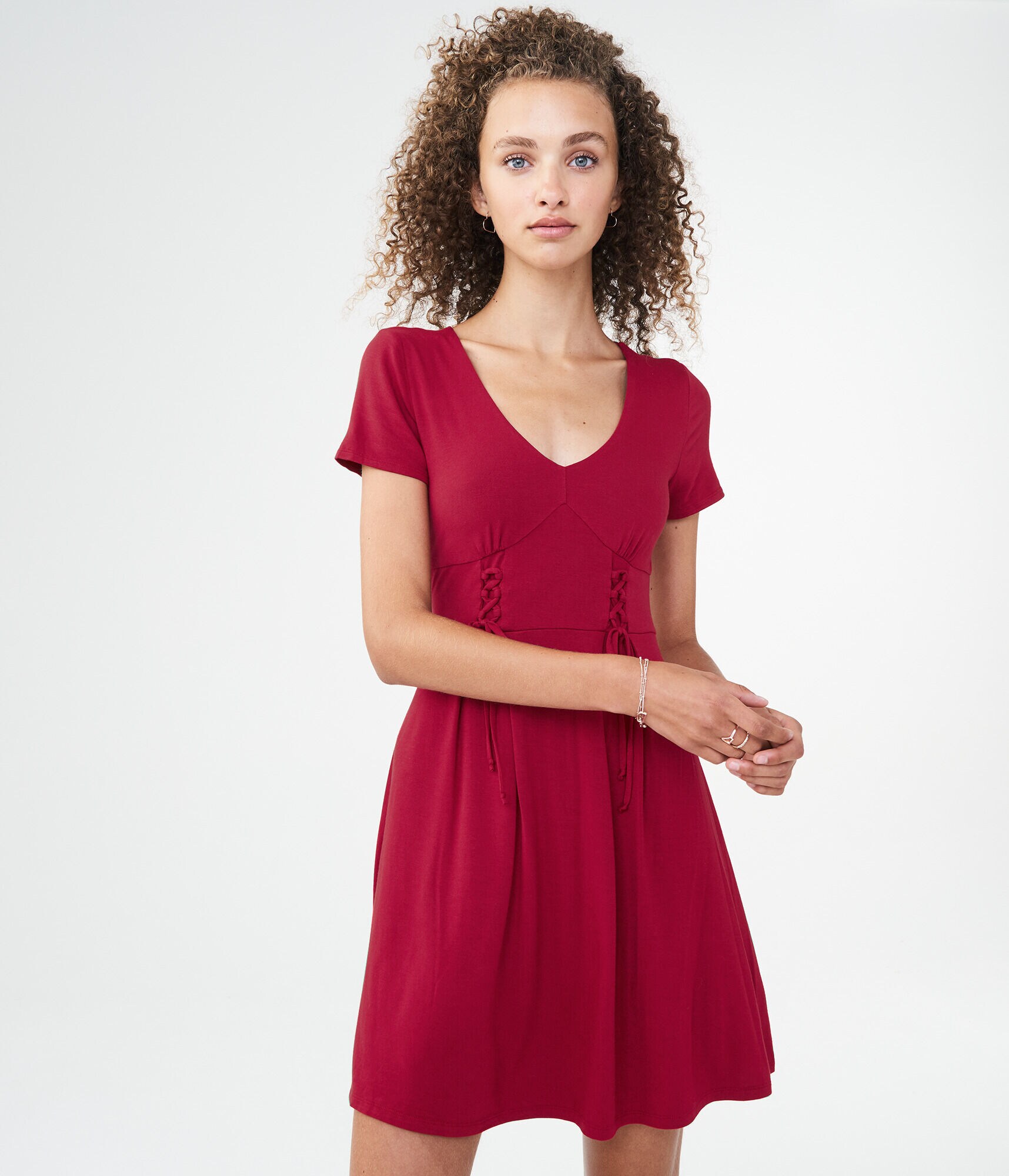 corset fit and flare dress