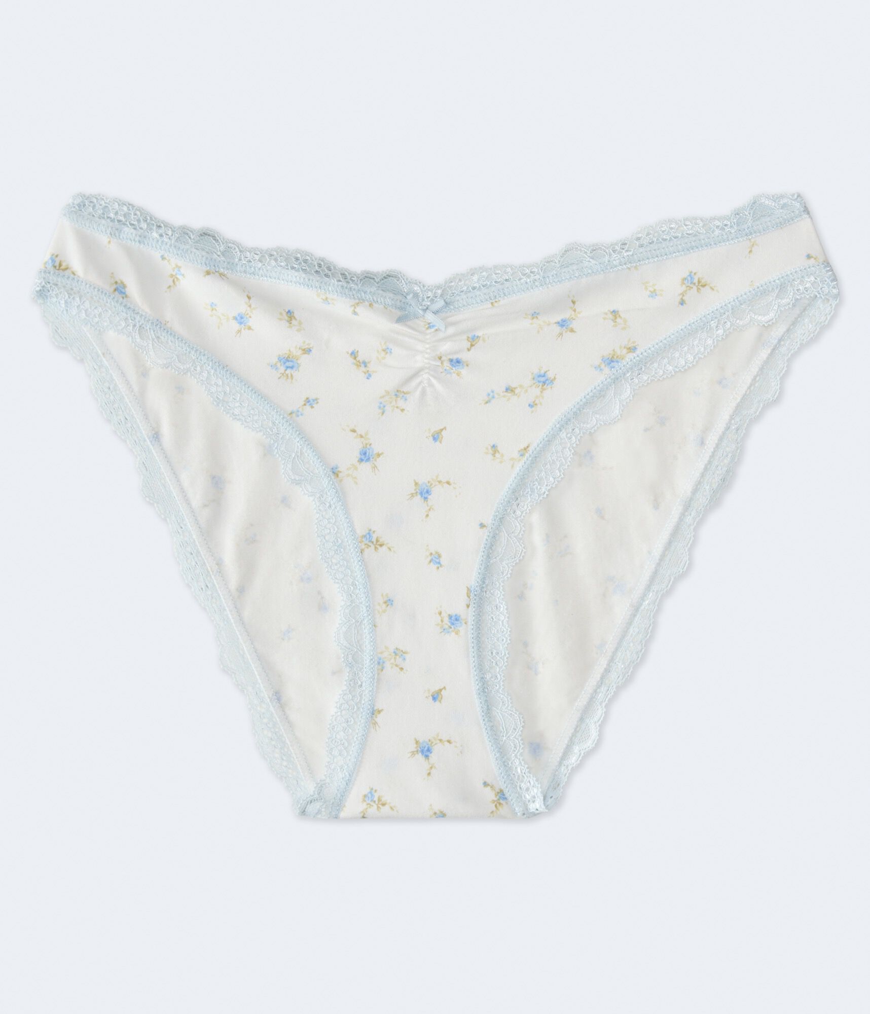 Floral Cinched Low-Rise Bikini