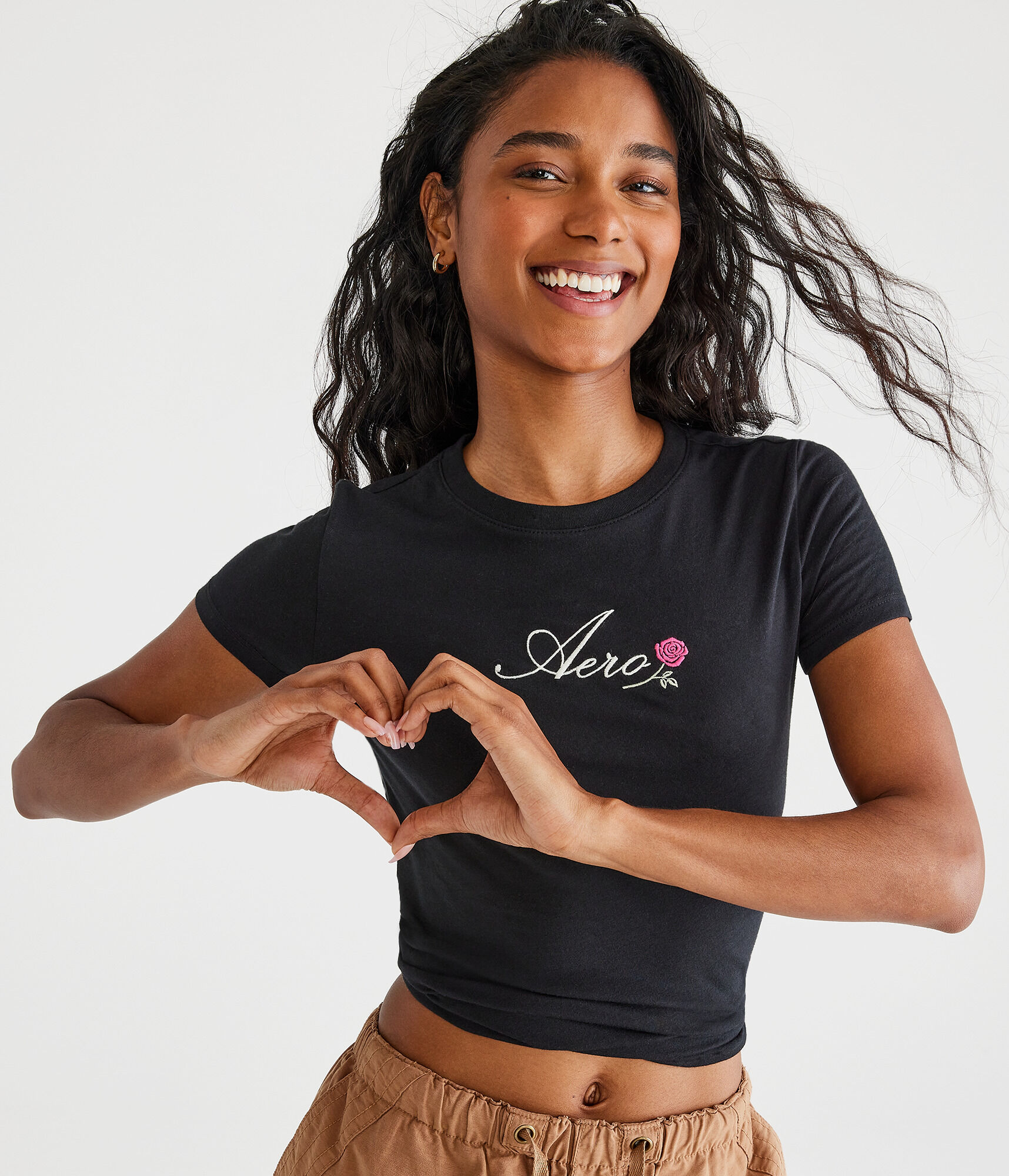 Aero Script Rose Graphic Tee