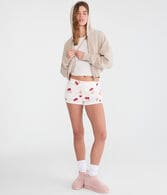Cherries Polyfleece Sleep Shorts