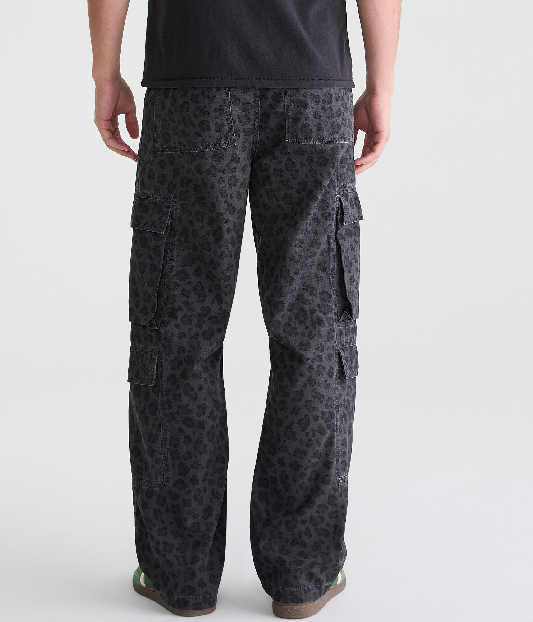 Leopard Print Baggy Cargo Pants