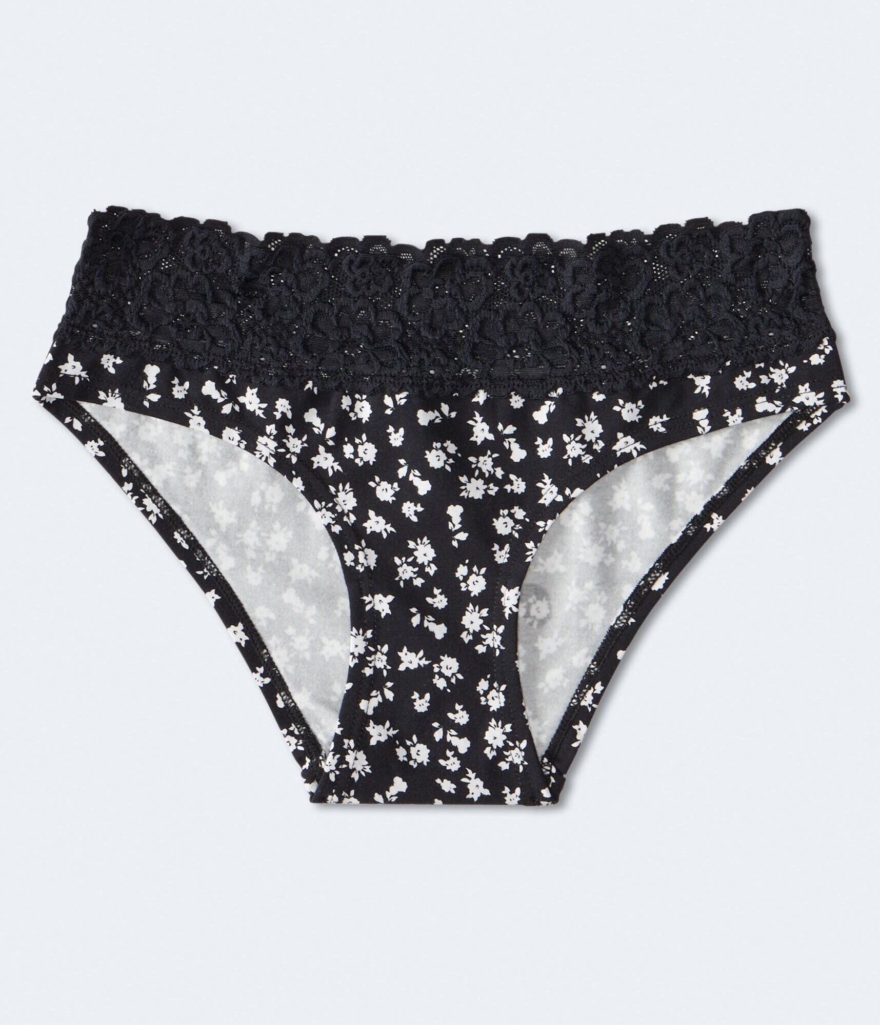 Floral Lace-Trim Hipster