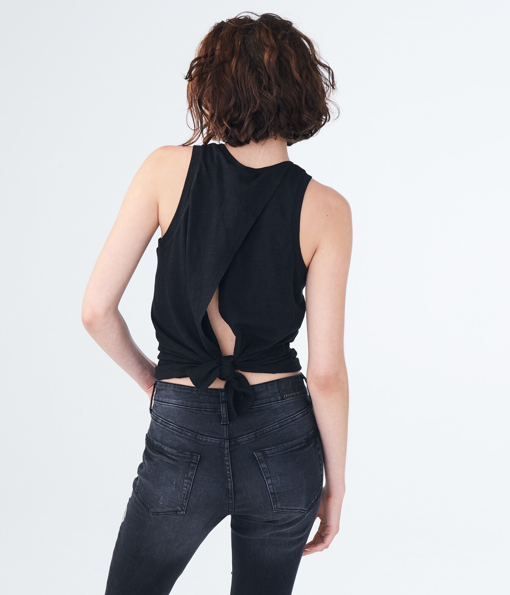 Solid Tie-Back Muscle Tank