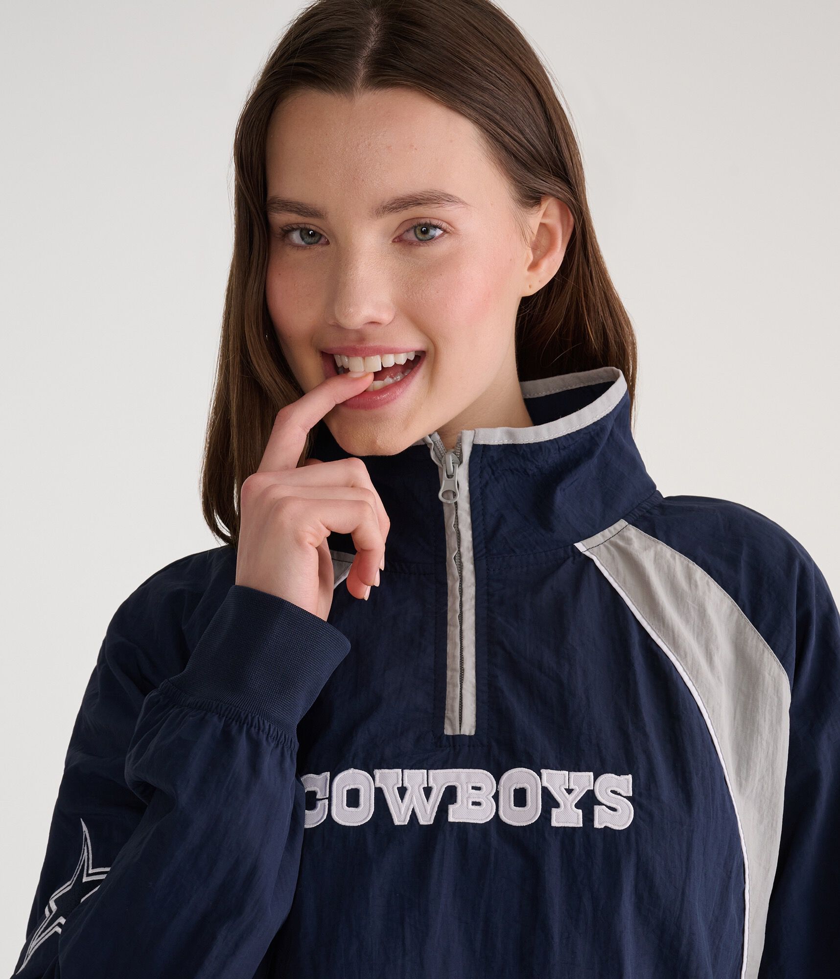 Dallas Cowboys Quarter-Zip Track Jacket