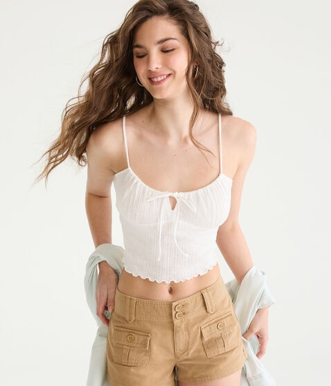 Tie-Front Cropped Cami