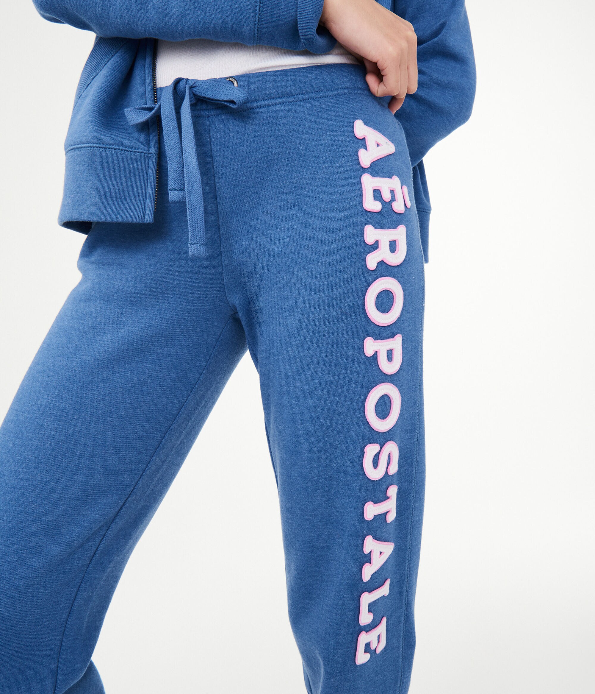 Medium Aeropostale Womens Slim Cinch Pajama Sweatpants Blue