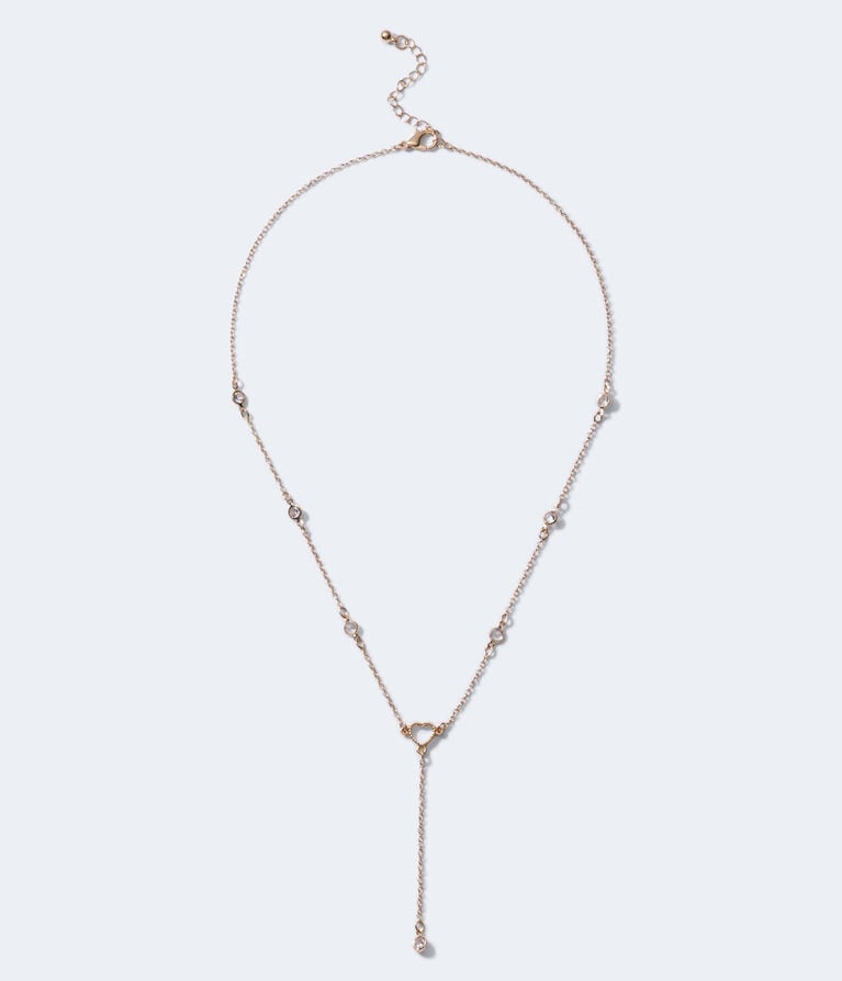 Heart & Gem Y Necklace