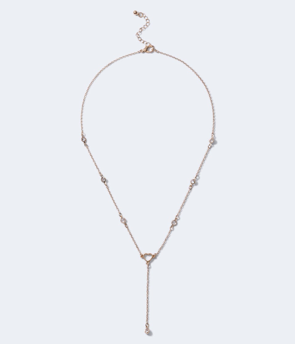 Heart & Gem Y Necklace