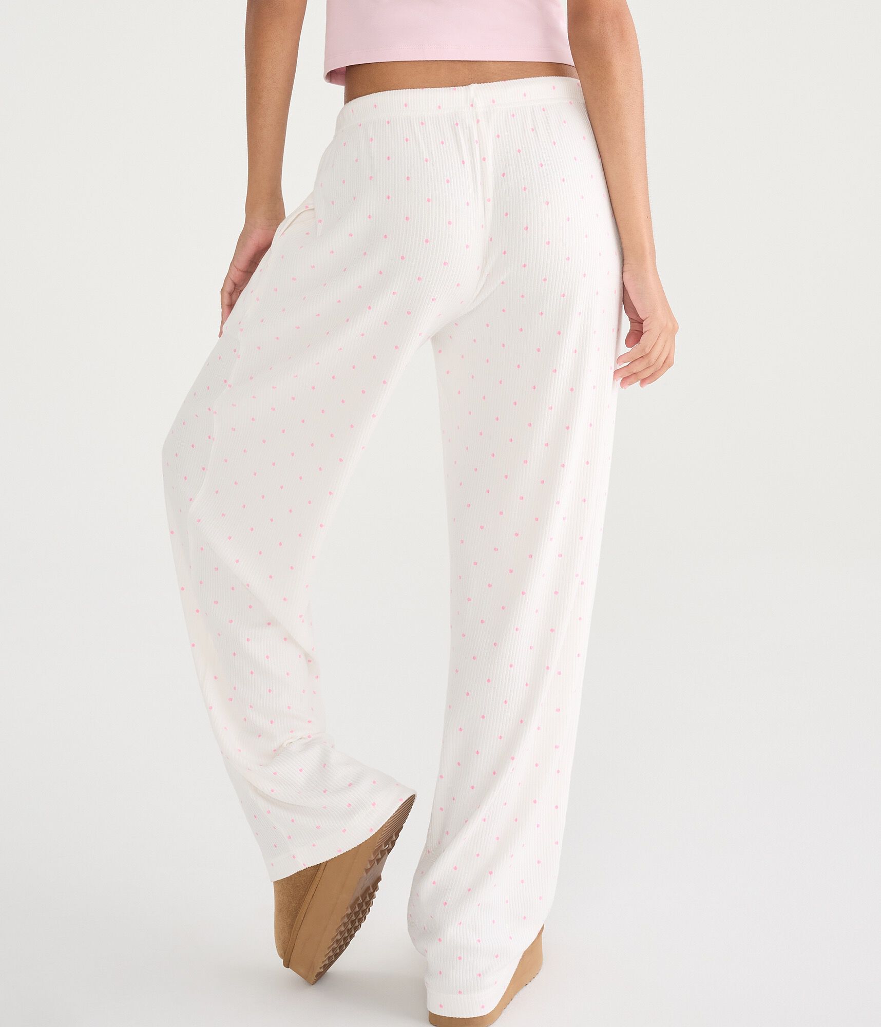 Polka Dot Rib Sleep Pants