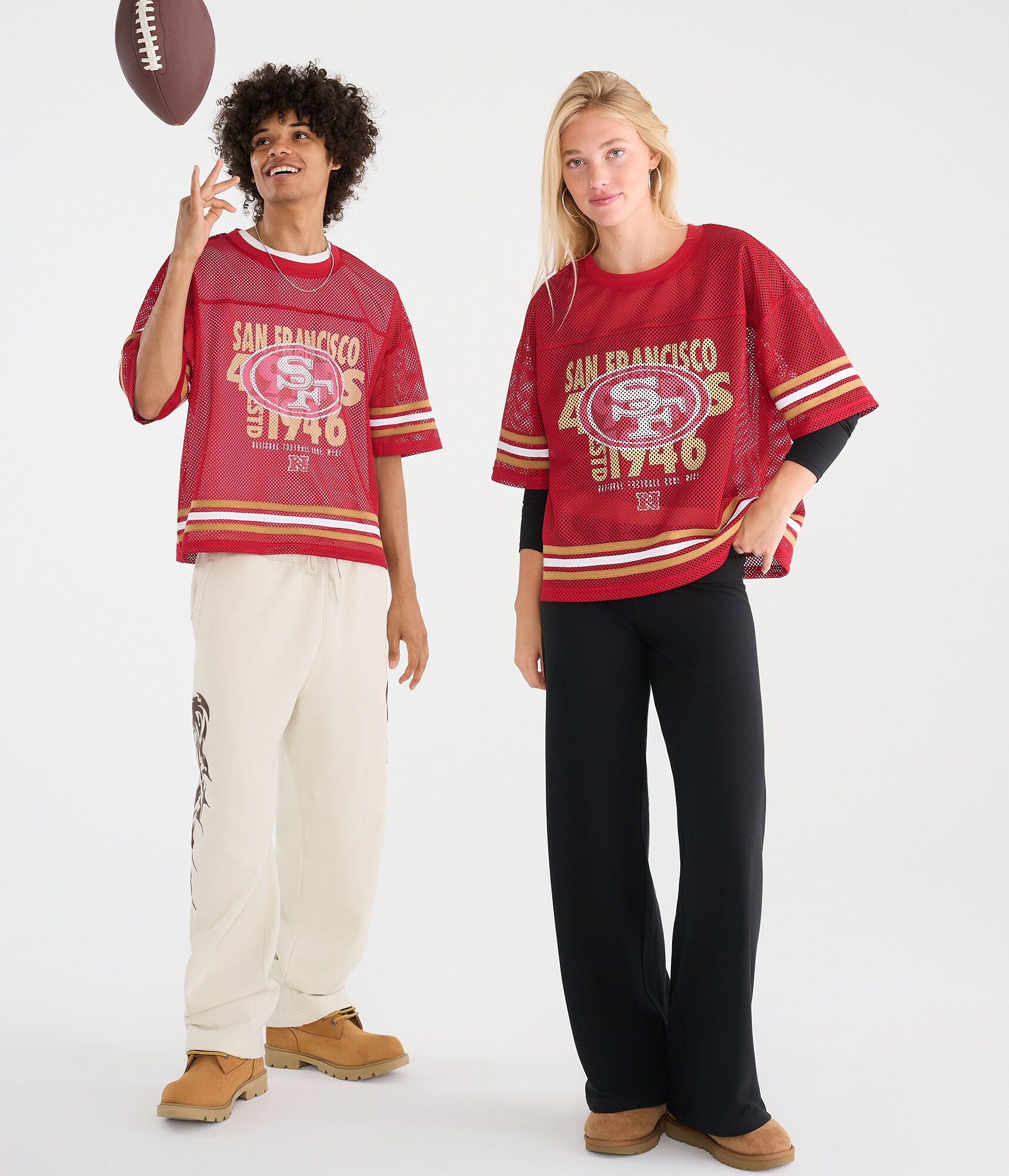 San Francisco 49ers Boxy Mesh Top