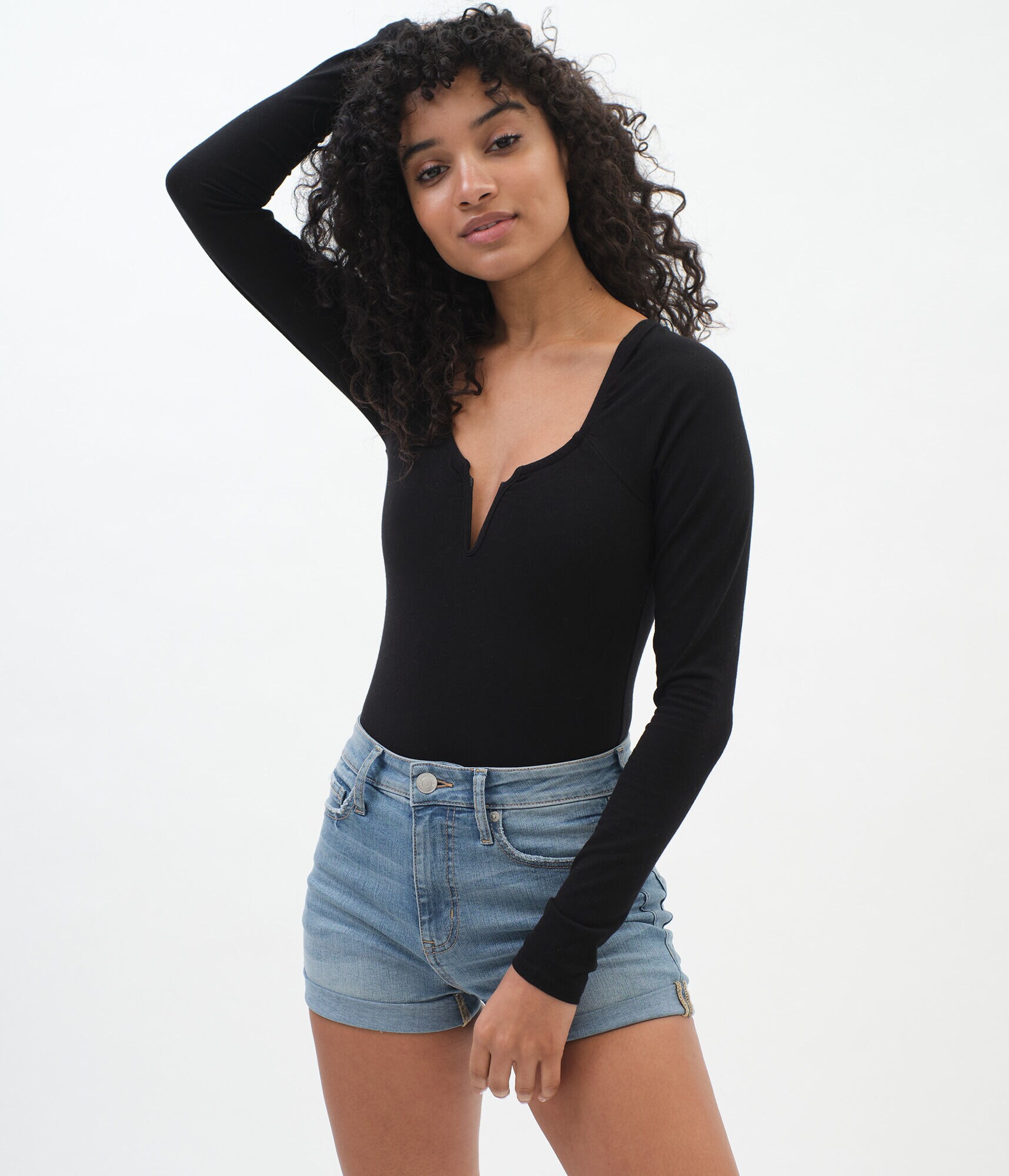 Long Sleeve V-Wire Bodysuit***