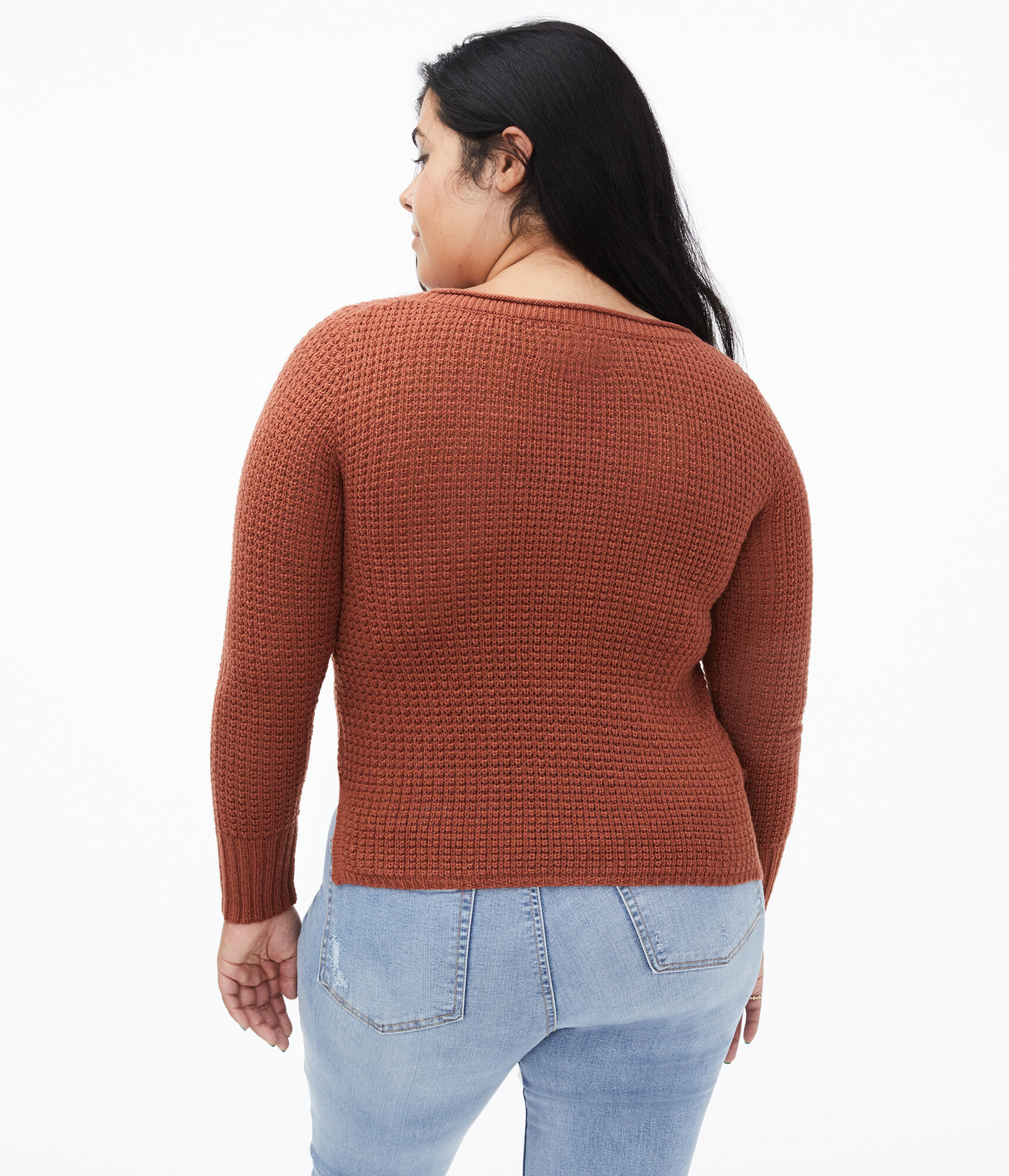 Crisscross Keyhole Sweater