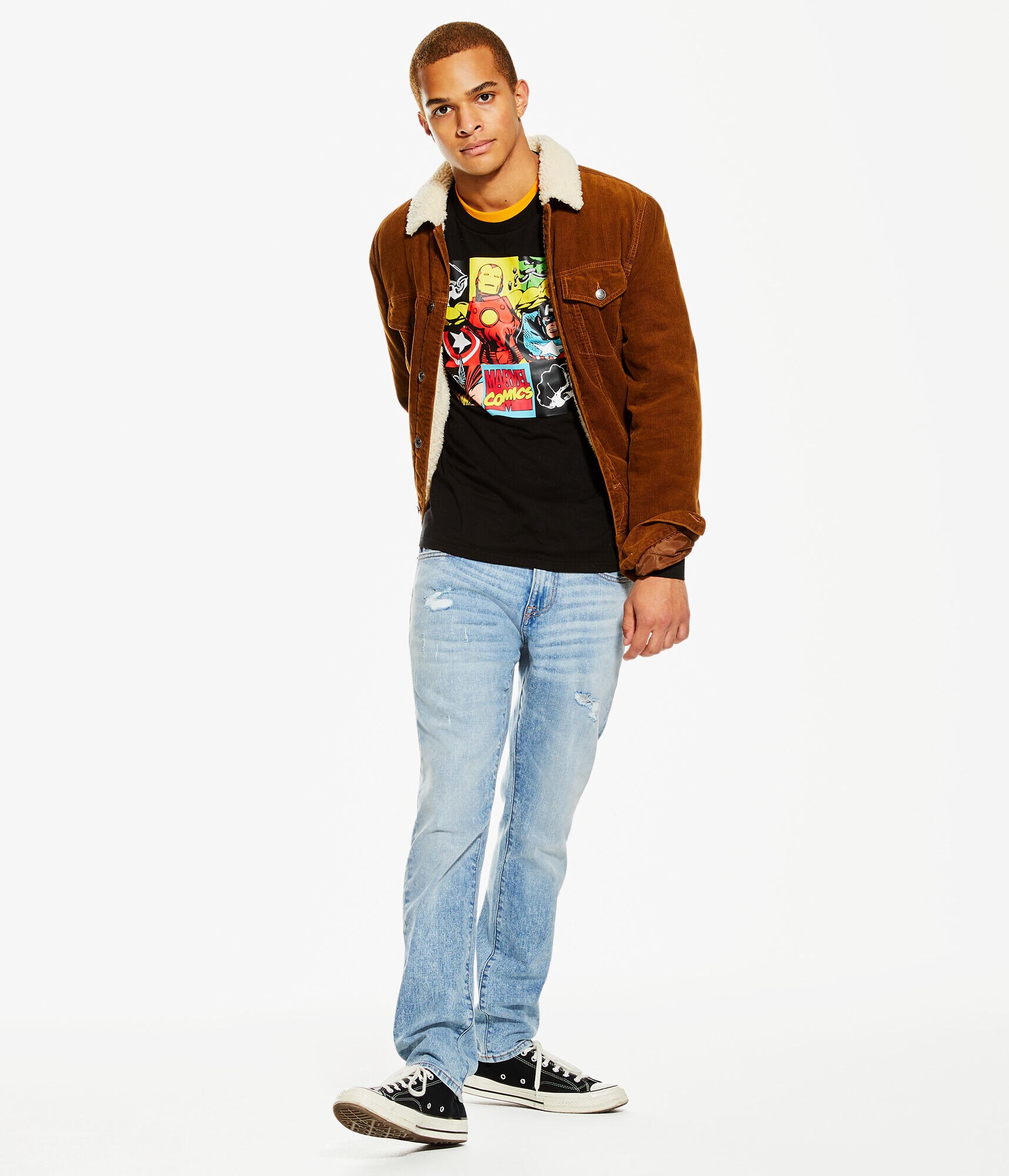 Long Sleeve Marvel Comics Graphic Tee