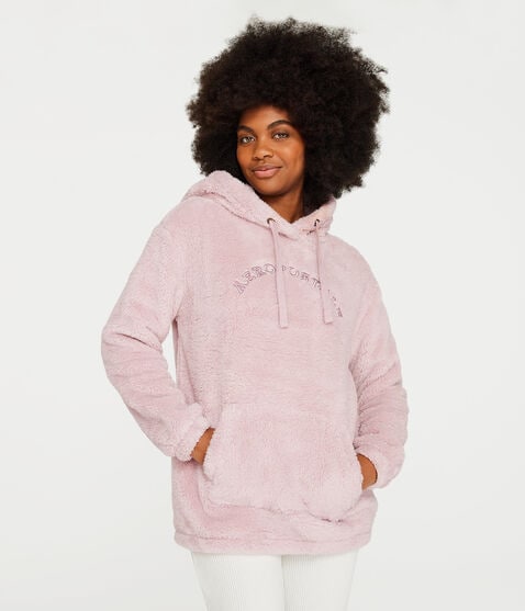 Aeropostale Sherpa Pullover Hoodie Aeropostale Sherpa Pullover Hoodie