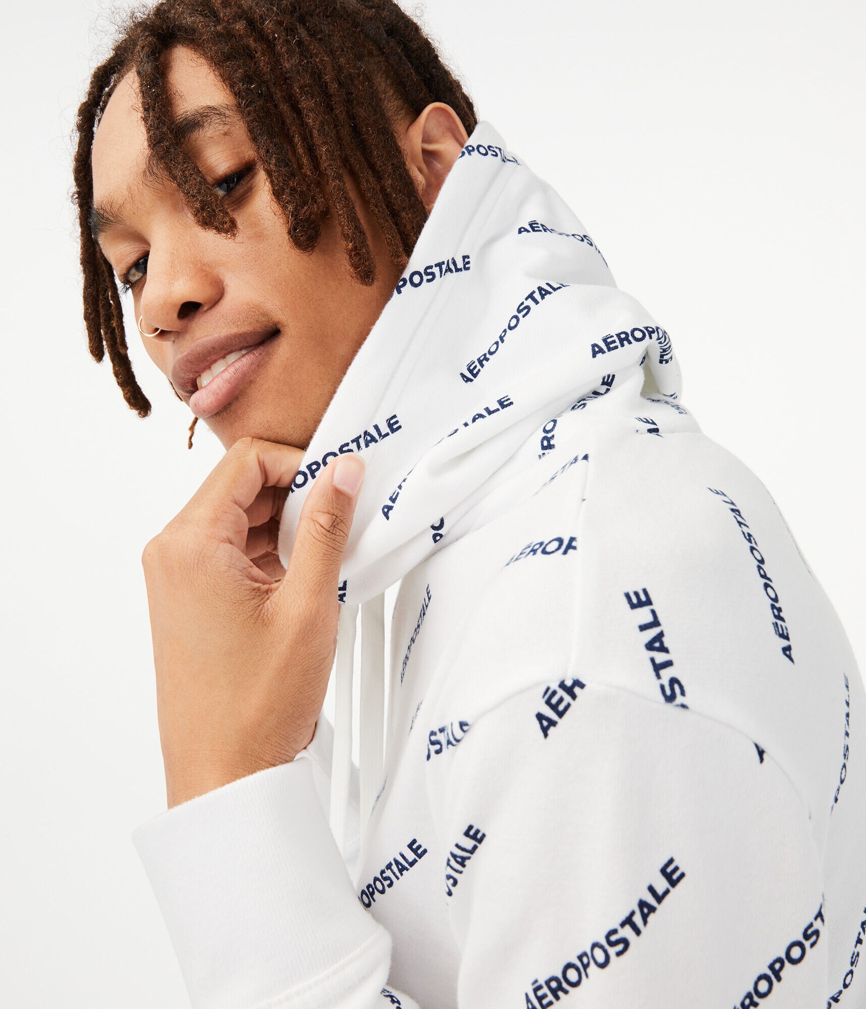 Repeating Logo Pullover Hoodie***