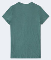 Aeropostale 87 Crest Flocked Graphic Tee