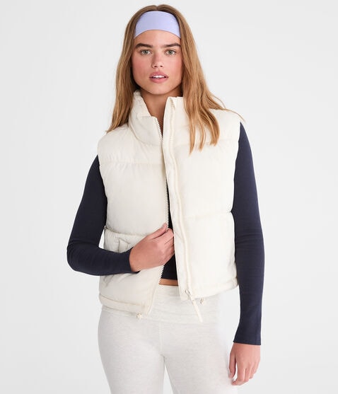Lightweight Cropped Puffer Vest Lightweight Cropped Puffer Vest