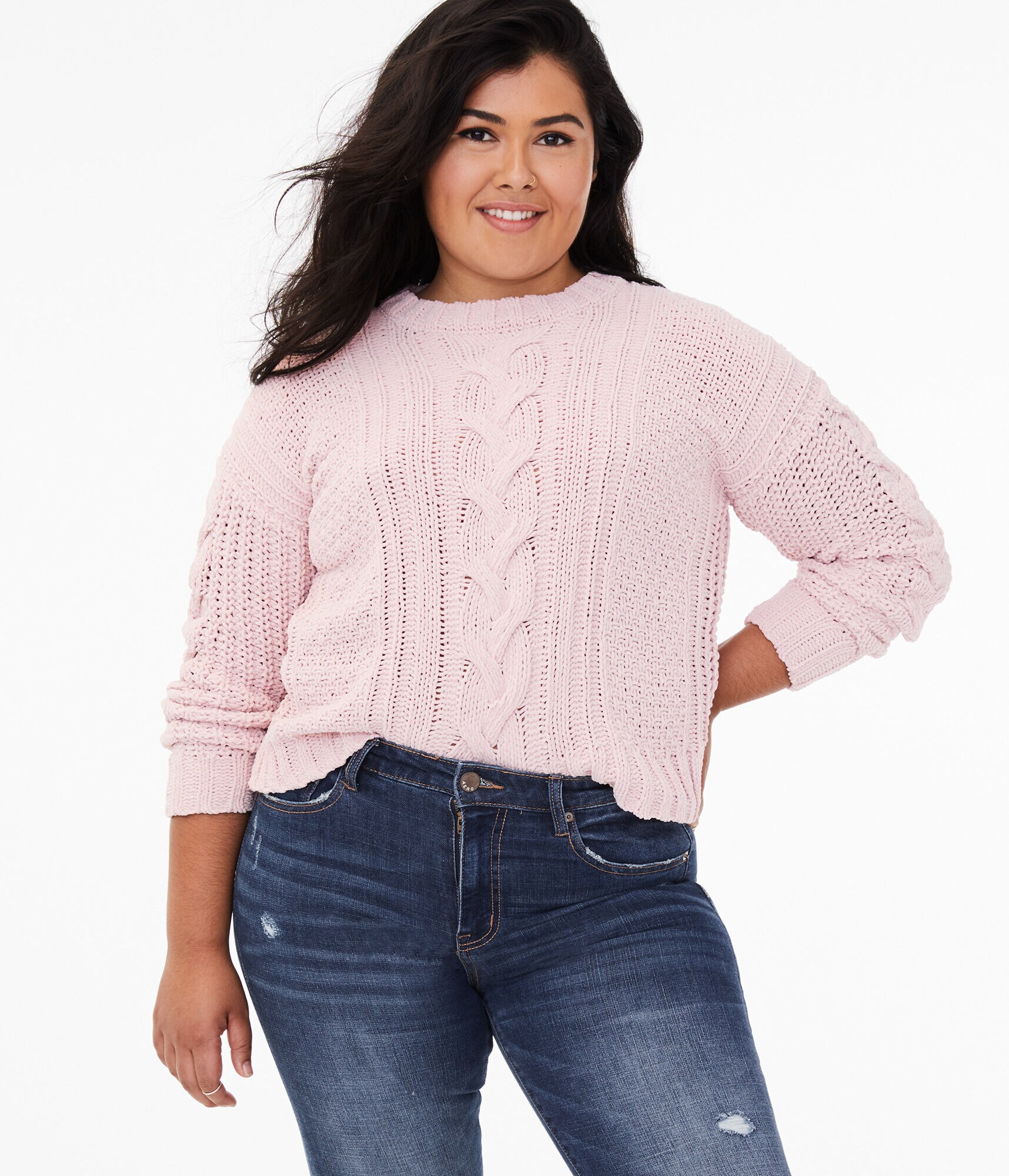 Chenille Cable Sweater