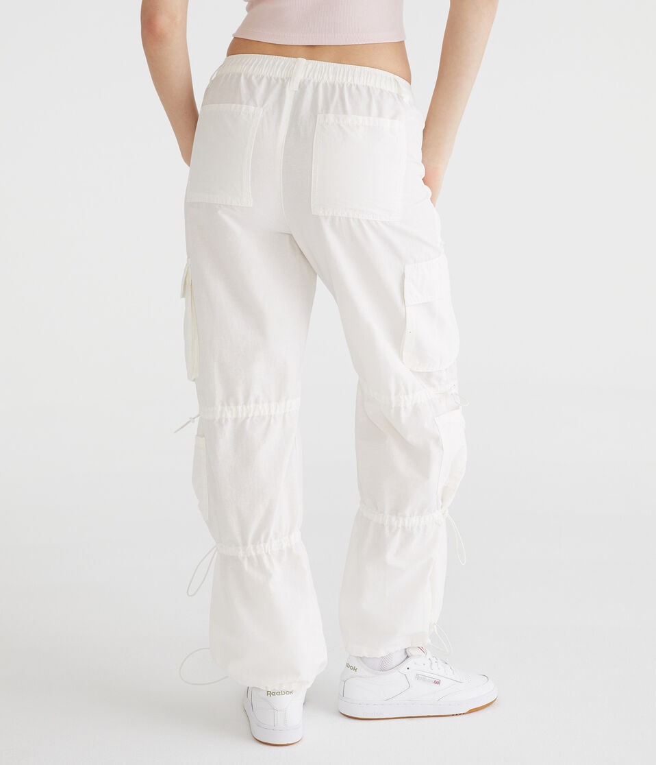 Mid-Rise Cargo Parachute Pants