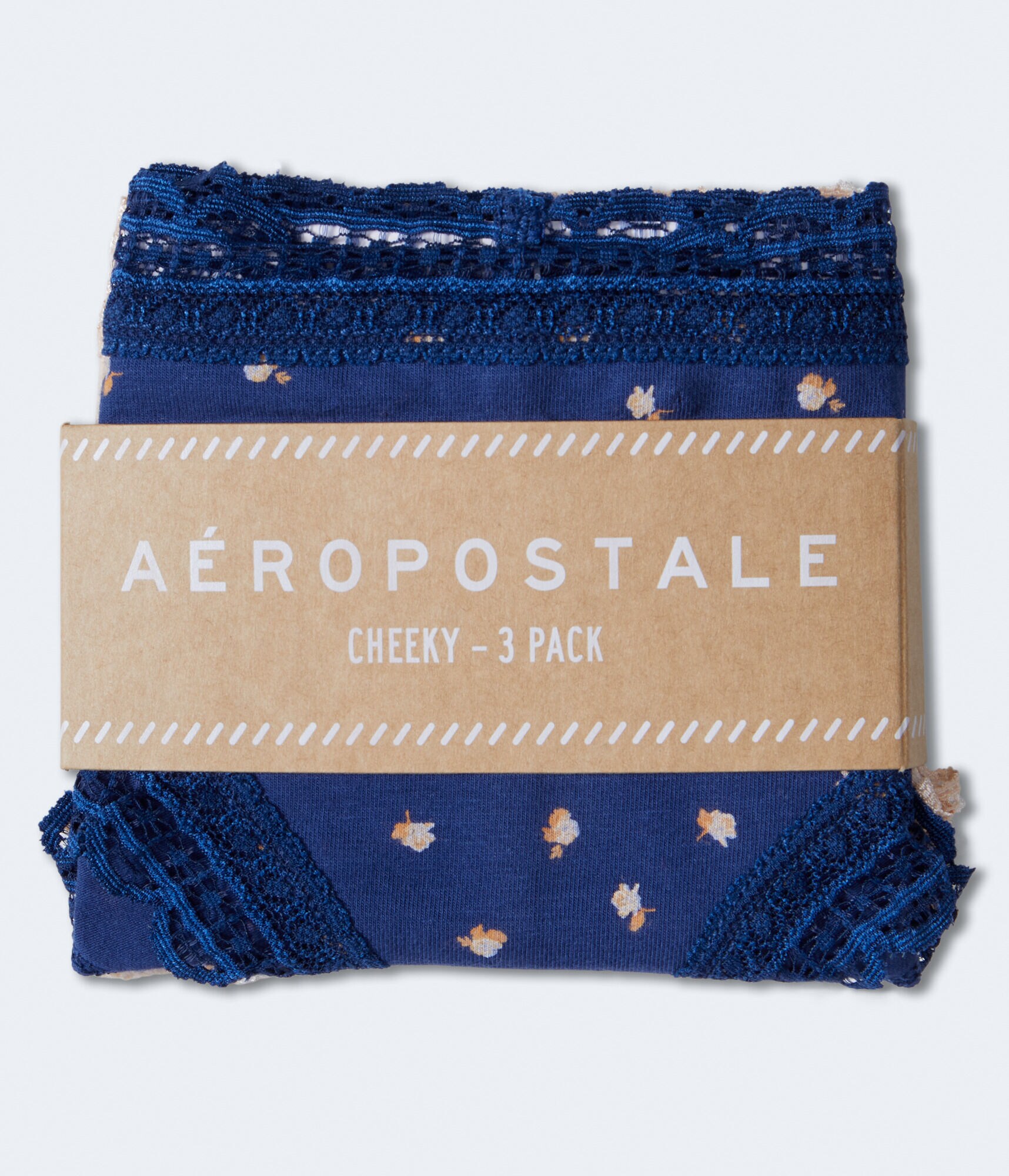 Printed &amp; Solid Cheeky 3-Pack