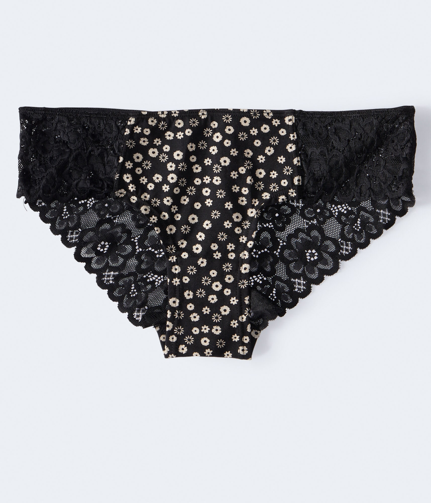 Floral Side-Lace Hipster