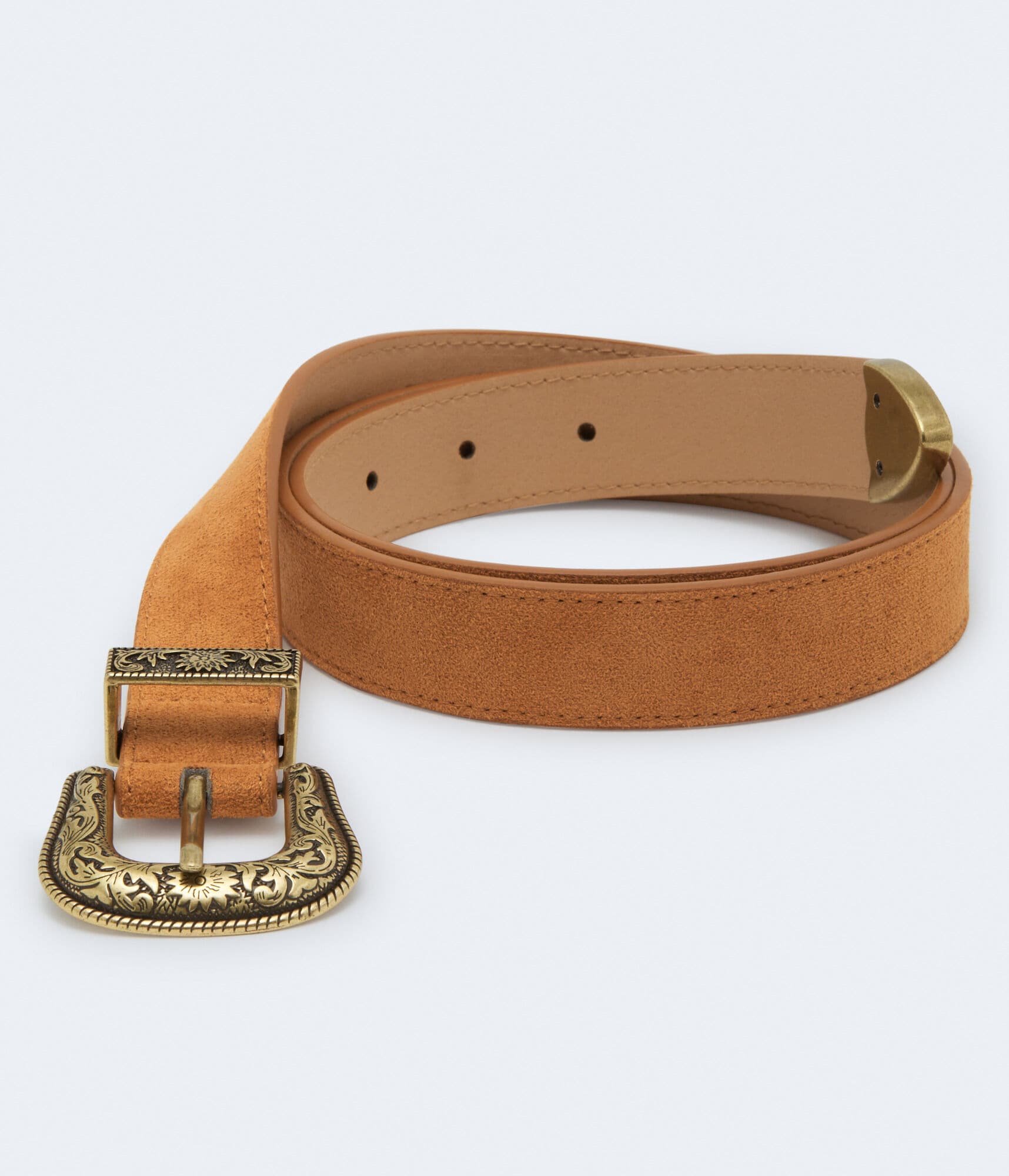Faux Suede Western Belt