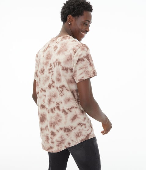 Tie-Dye Curved Hem Crew Tee