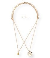 Scorpio Stud Earring & Necklace Set
