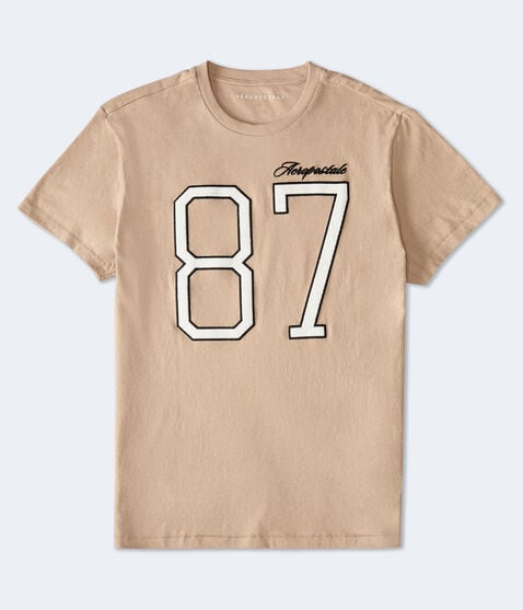 Aeropostale Large 87 Appliqué Graphic Tee Aeropostale Large 87 Appliqué Graphic Tee