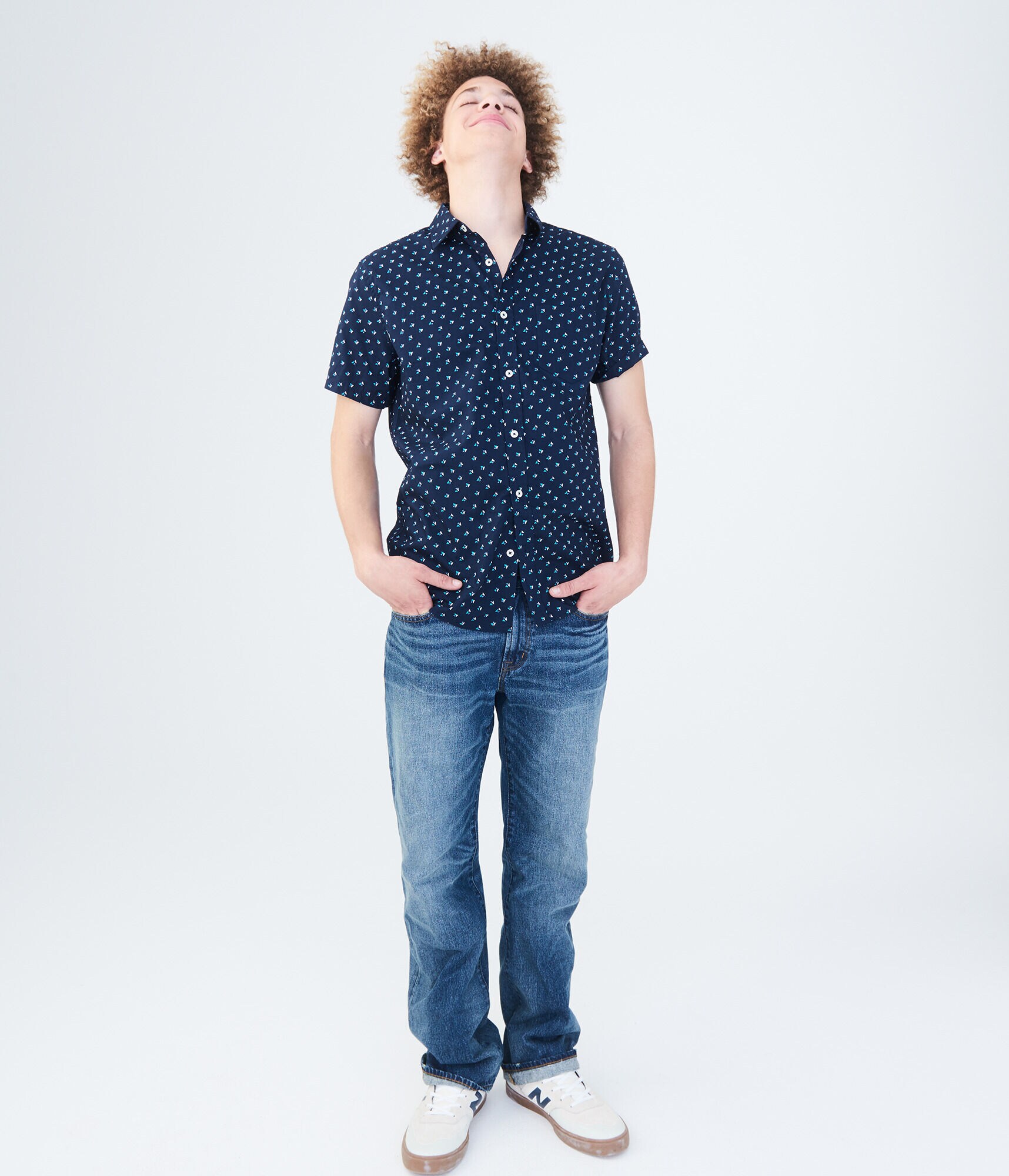 Abstract Triangles Woven Shirt