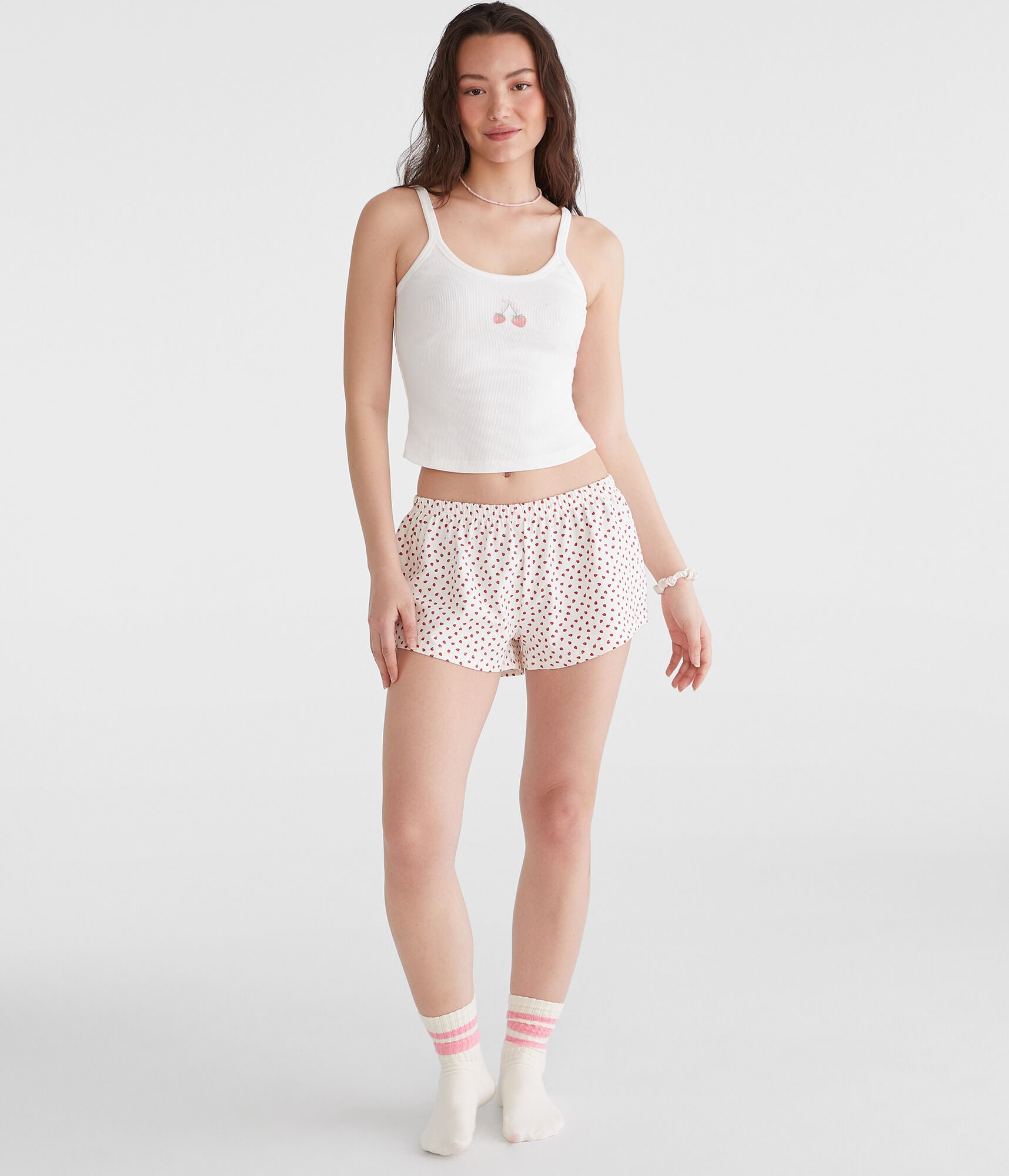 Printed Knit Sleep Shorts
