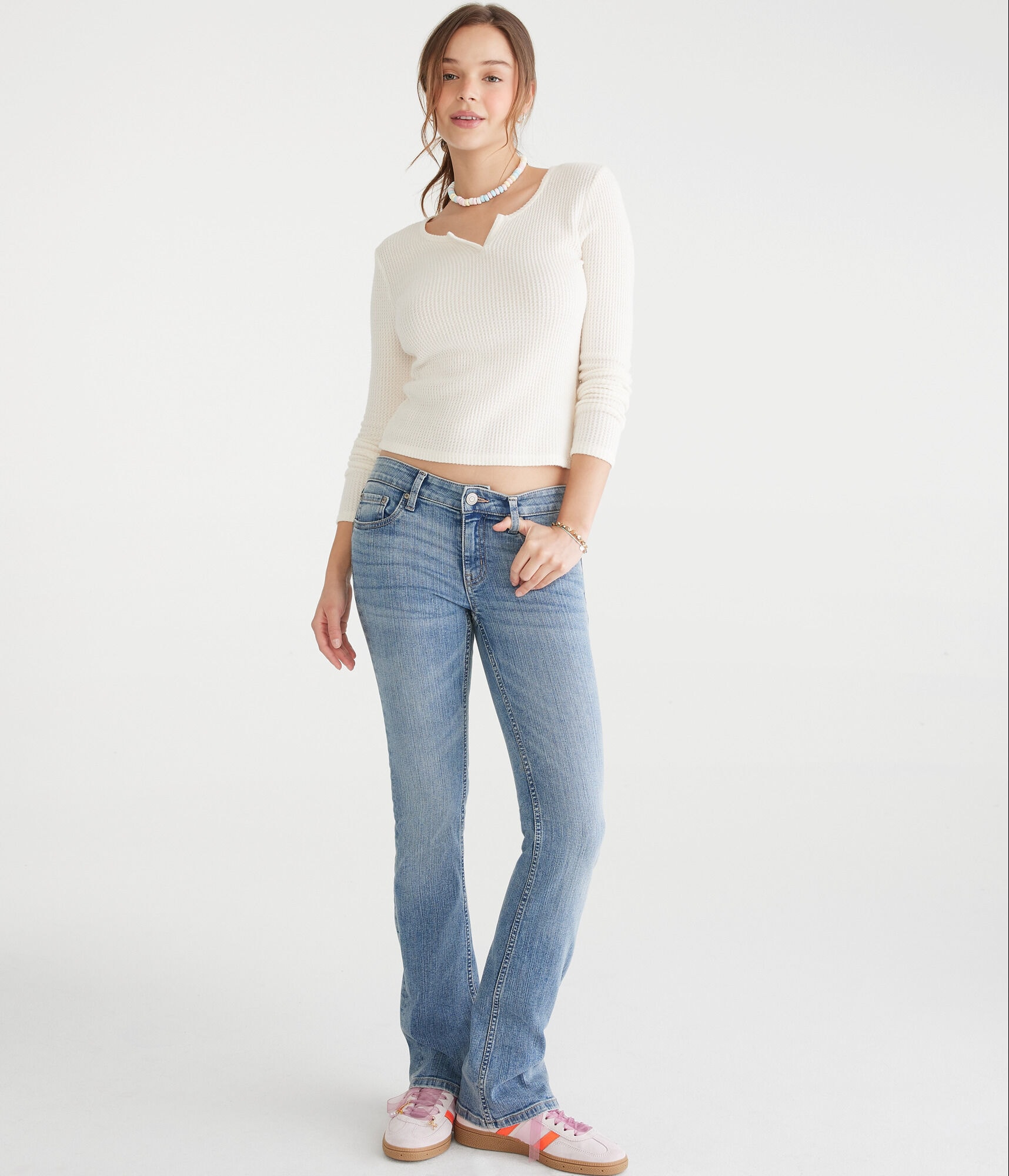 Low-Rise Mini Boot Jean