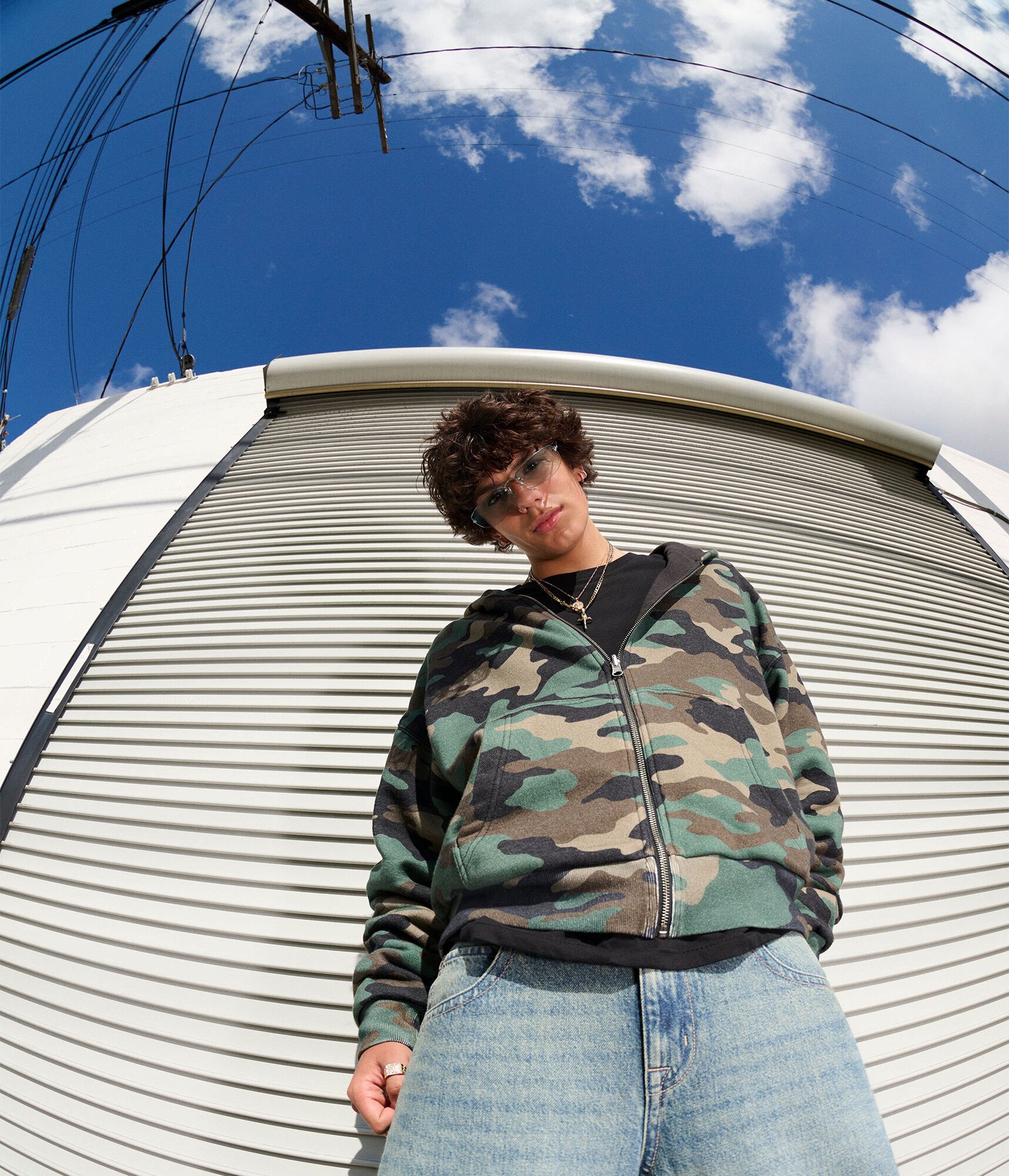 Cloud Soft Camo Reversible Boxy Full-Zip Hoodie