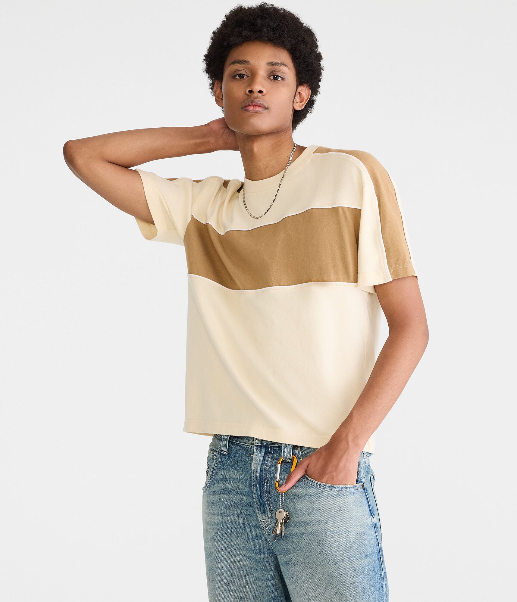 Vintage Colorblocked Crew Tee