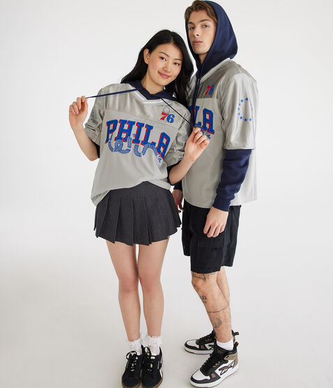 Philadelphia 76ers Layered Pullover Hoodie Philadelphia 76ers Layered Pullover Hoodie